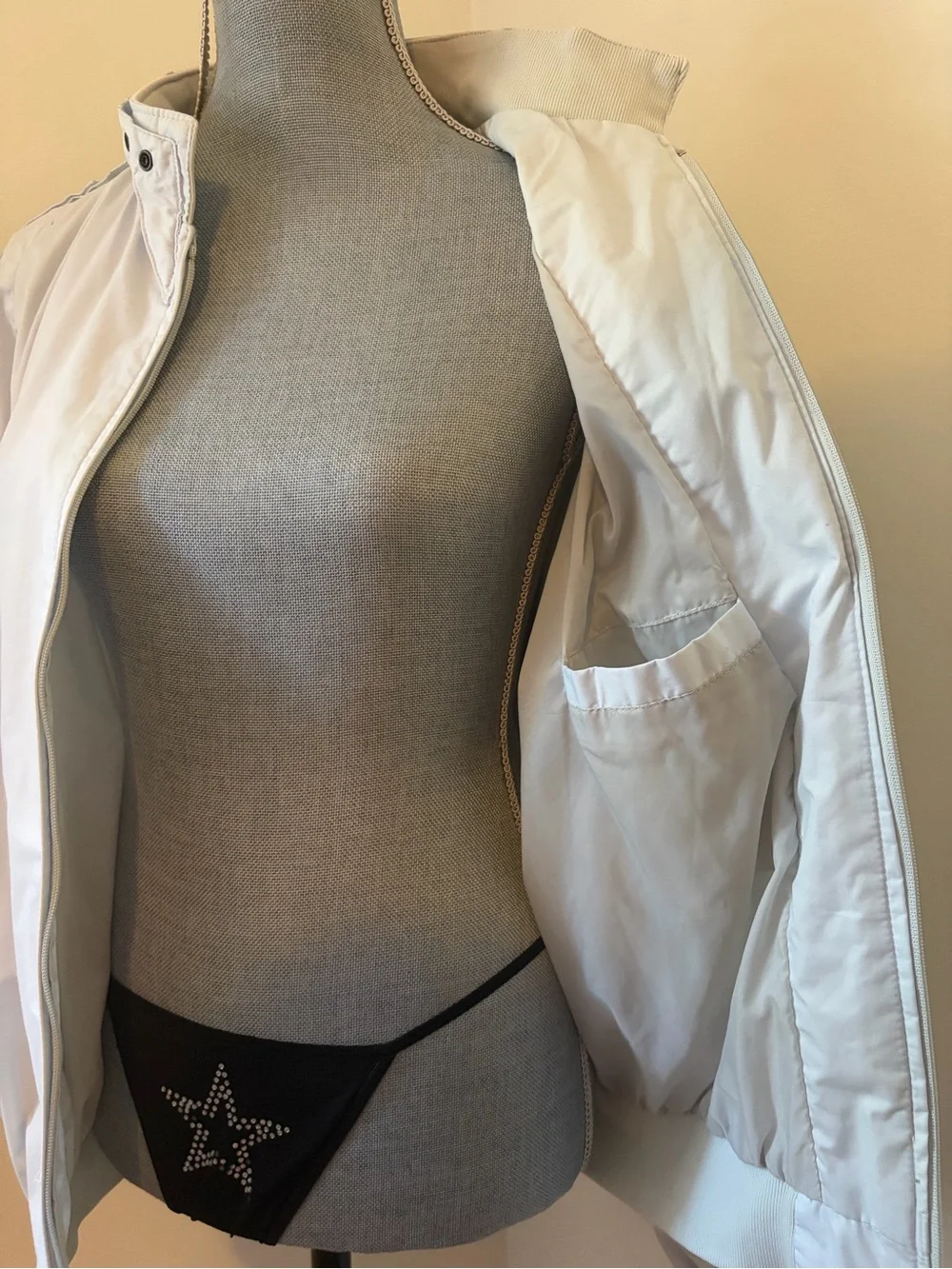 Rare 80s Vintage Marvel Productions Spider-Man Light Blue Gray Bomber Jacket - Picture 6 of 9